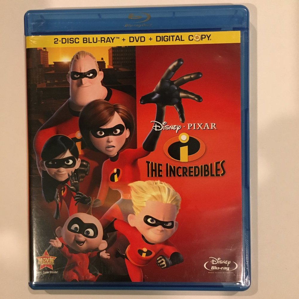 Disney PIXAR THE INCREDIBLES 2 Disc Blu-Ray & DVD (No Digital)